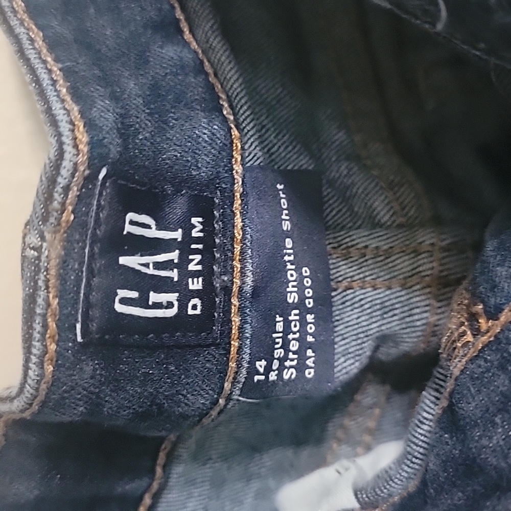 Gap Girl's Stretch Shortie Short Jean Shorts Size 14 R - Picture 3 of 5